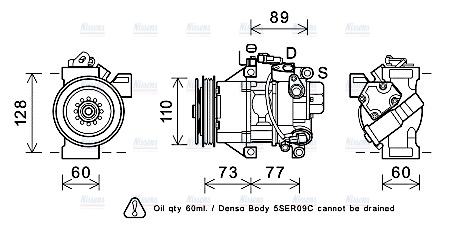 AVA Aircon Compressor TOK629