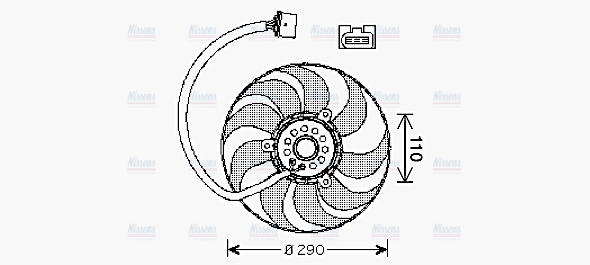 AVA Radiator Cooling Fan VN7522