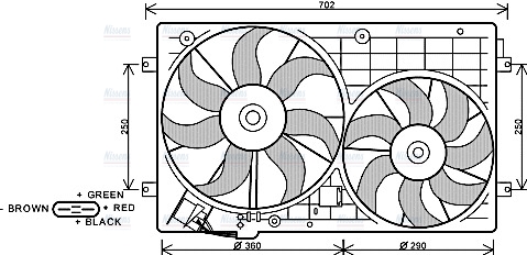 AVA Radiator Cooling Fan VN7528