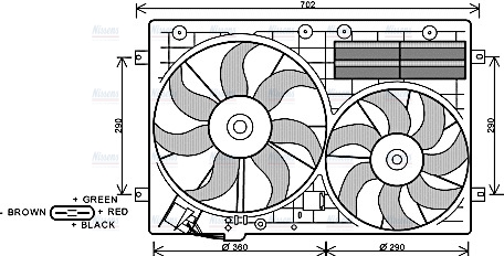 AVA Radiator Cooling Fan VN7529
