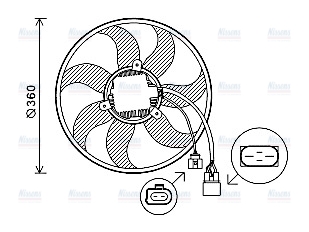 AVA Radiator Cooling Fan VN7537
