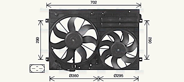 AVA Radiator Cooling Fan VN7551