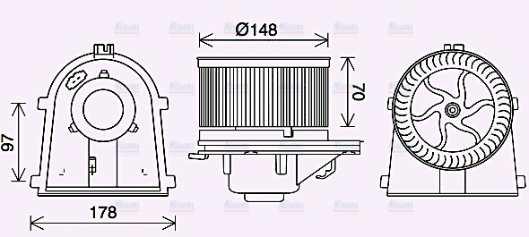 AVA Cabin Fan Blower Motor VN8408