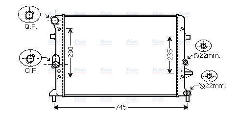 AVA Coolant Radiator VNA2289