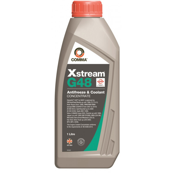 COMMA Comma Xstream G48 Antifreeze & Coolant – Concentrated – 1 Litre – XSG1L