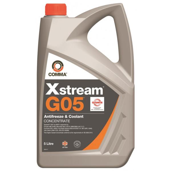 COMMA Comma Xstream G05 Heavy Duty Antifreeze & Coolant – Concentrated – 5 Litre – XHD5L