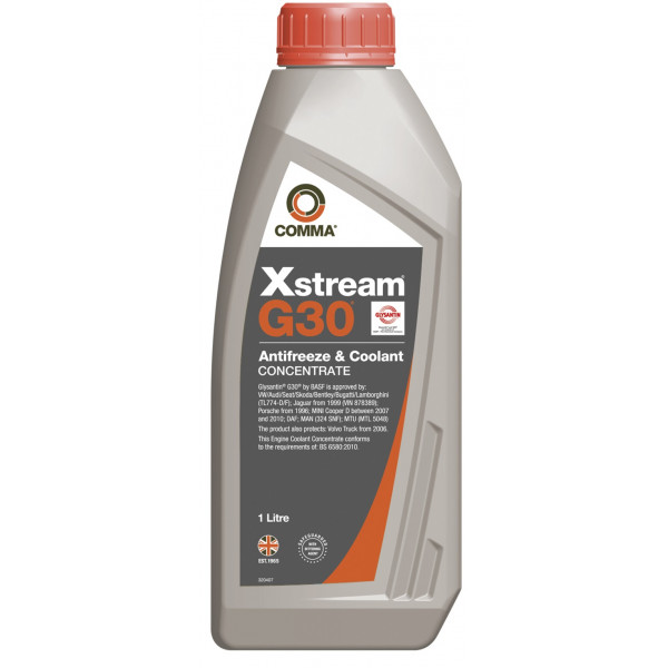 COMMA Comma Xstream G30 Antifreeze & Coolant – Concentrated – 1 Litre – XSR1L