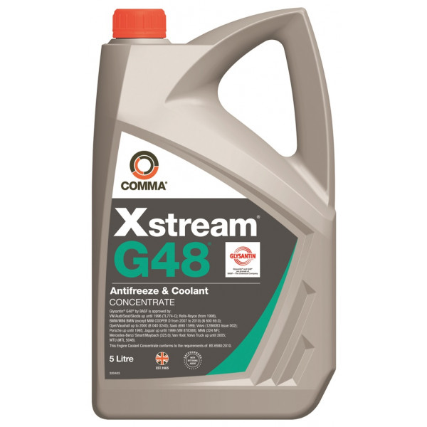 COMMA Comma Xstream G48 Antifreeze & Coolant – Concentrated – 5 Litre – XSG5L