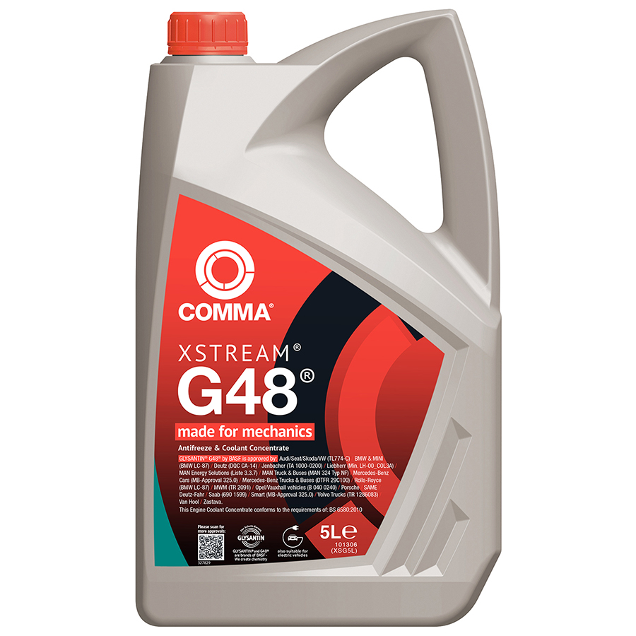 COMMA Xstream G48 Antifreeze & Coolant – Concentrated – 5 Litre – XSG5L