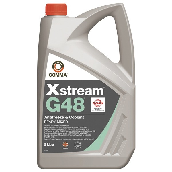 COMMA Comma Xstream G48 Antifreeze & Coolant – Ready To Use – 5 Litre – XSG48M5L