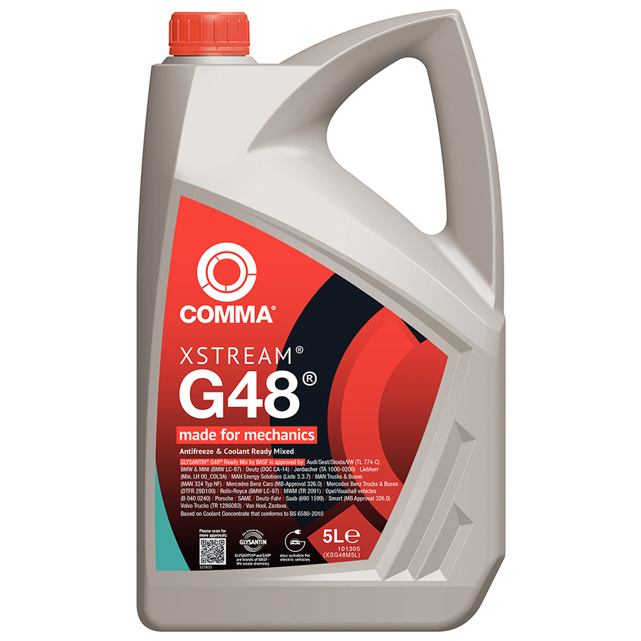 COMMA Xstream G48 Antifreeze & Coolant – Ready To Use – 5 Litre – XSG48M5L