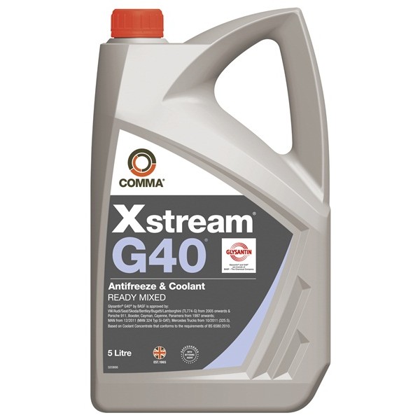COMMA Comma Xstream G40 Antifreeze & Coolant – Ready To Use – 5 Litre – XSG40M5L