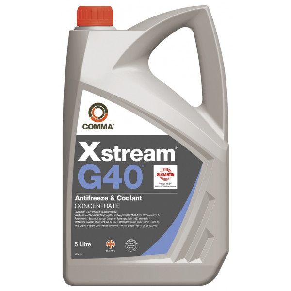 COMMA Comma Xstream G40 Antifreeze & Coolant – Concentrated – 5 Litre – XSG405L
