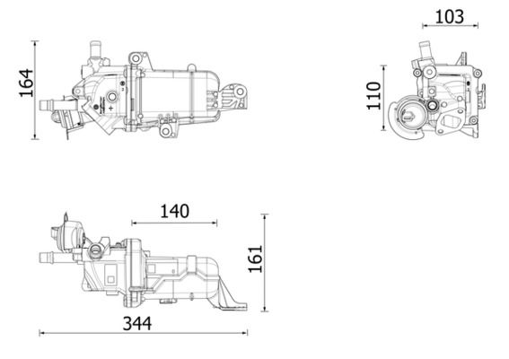 MAHLE Premium Line EGR Cooler CE49000P