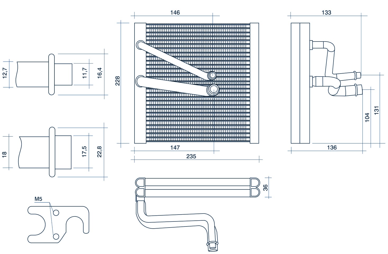 A4C Aircon Evaporator for Audi/Seat/Skoda/VW EVP6858
