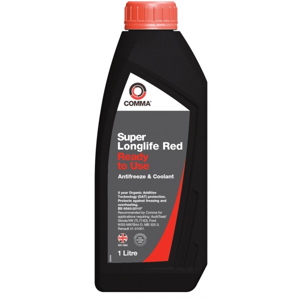 COMMA Comma Super Longlife Antifreeze & Coolant – Ready To Use – 1 Litre – SLC1L