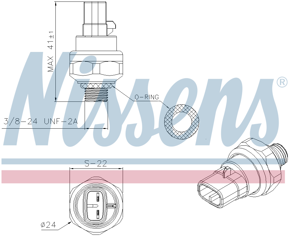 Nissens Aircon Pressure Switch 301016