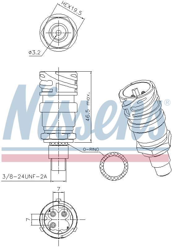 Nissens Aircon Pressure Sensor 301028