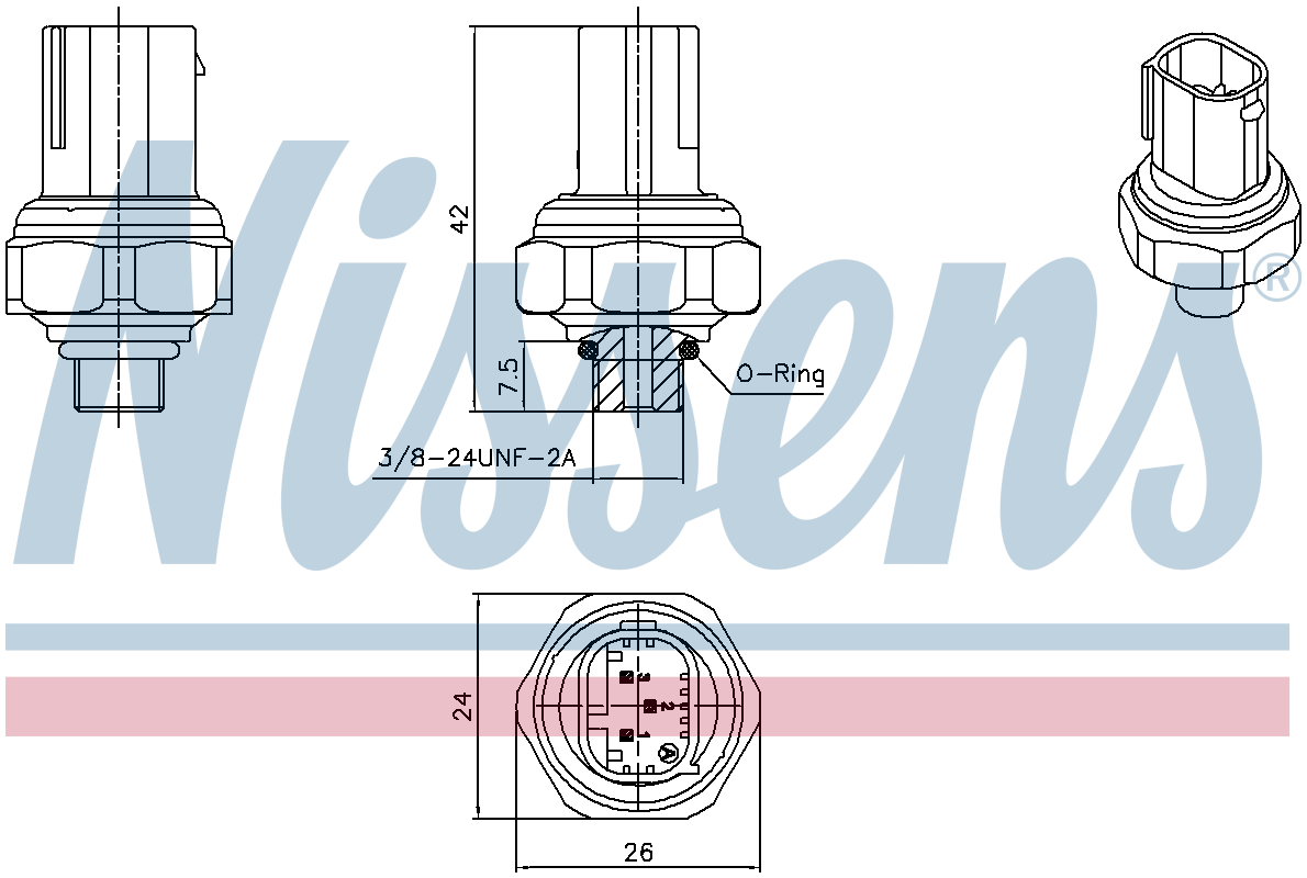 Nissens Aircon Pressure Sensor 301070
