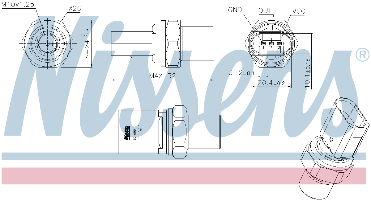 Nissens Aircon Pressure Switch 301099