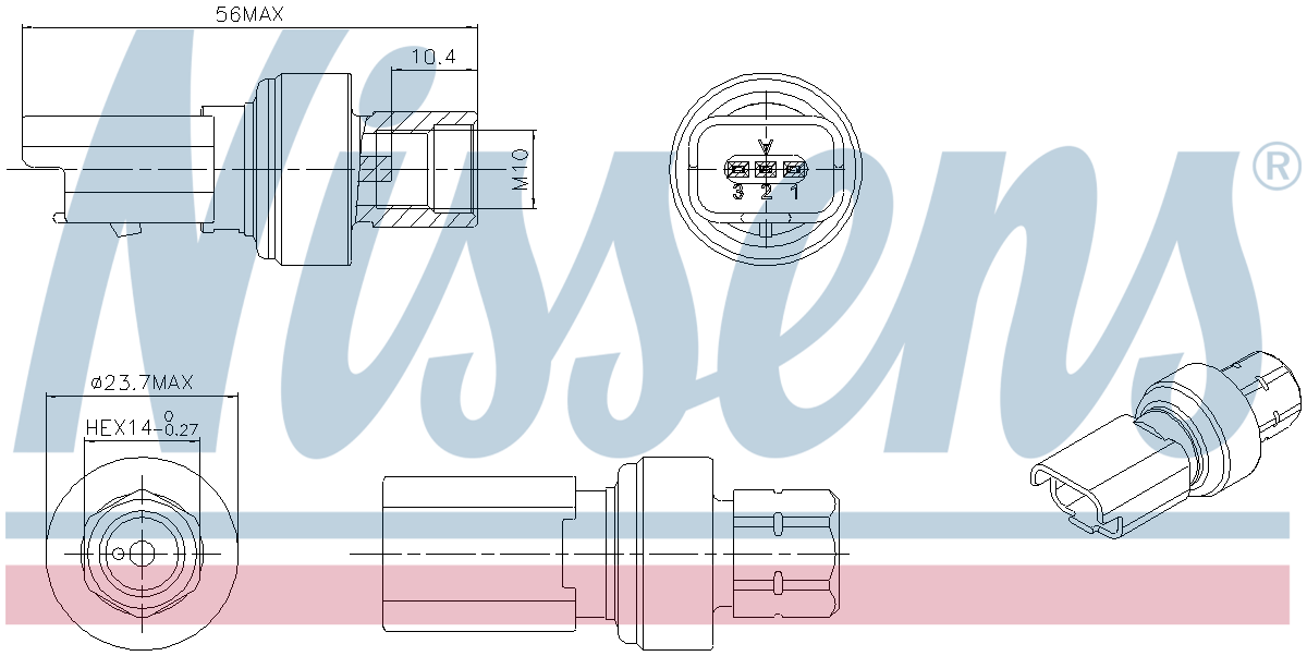 Nissens Aircon Pressure Sensor 301136