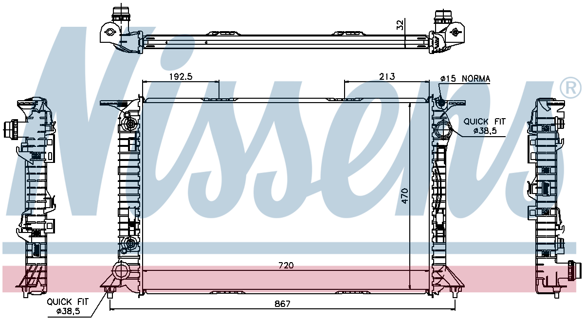 Nissens Engine Coolant Radiator 60322