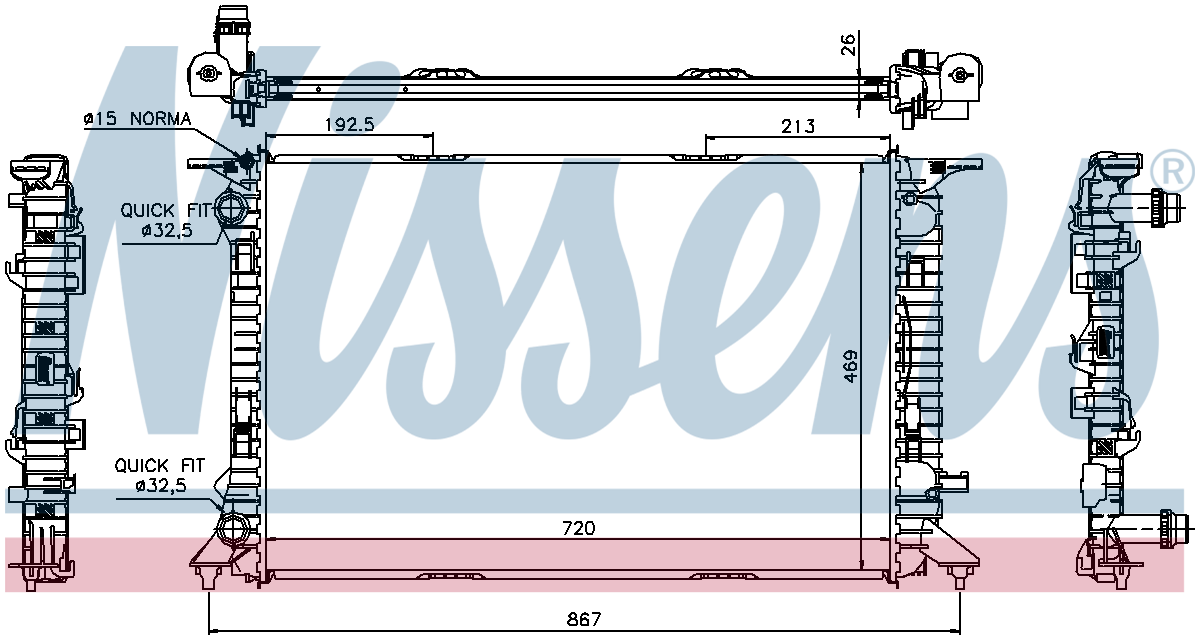 Nissens Engine Coolant Radiator 60323