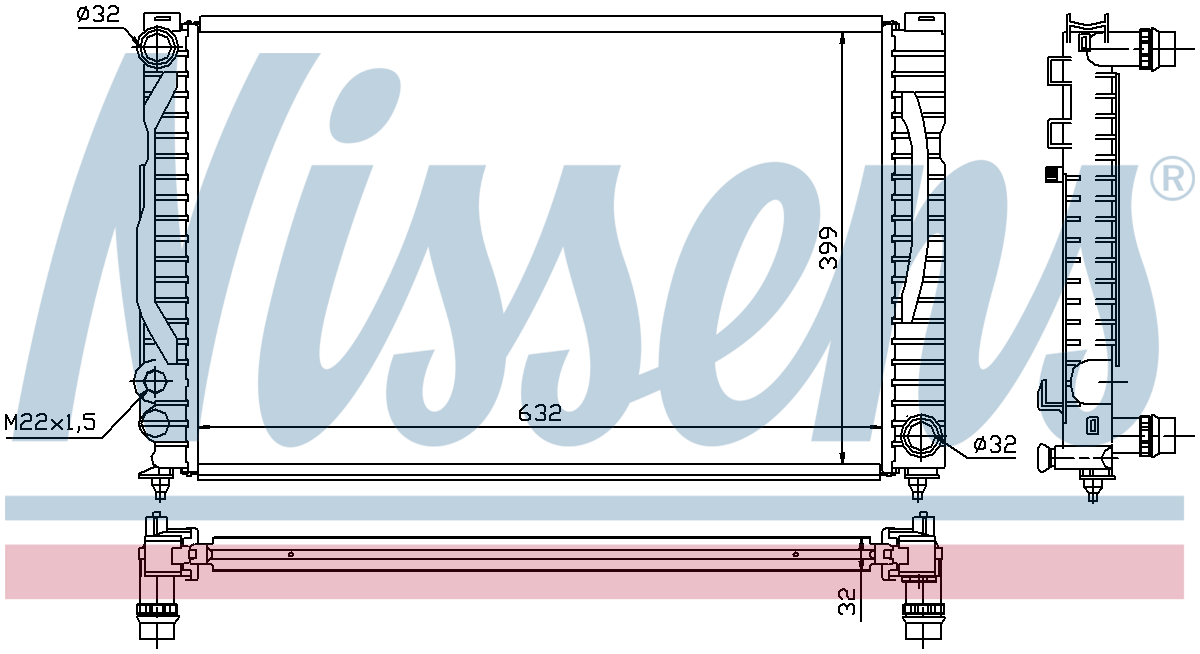Nissens Engine Coolant Radiator 60497