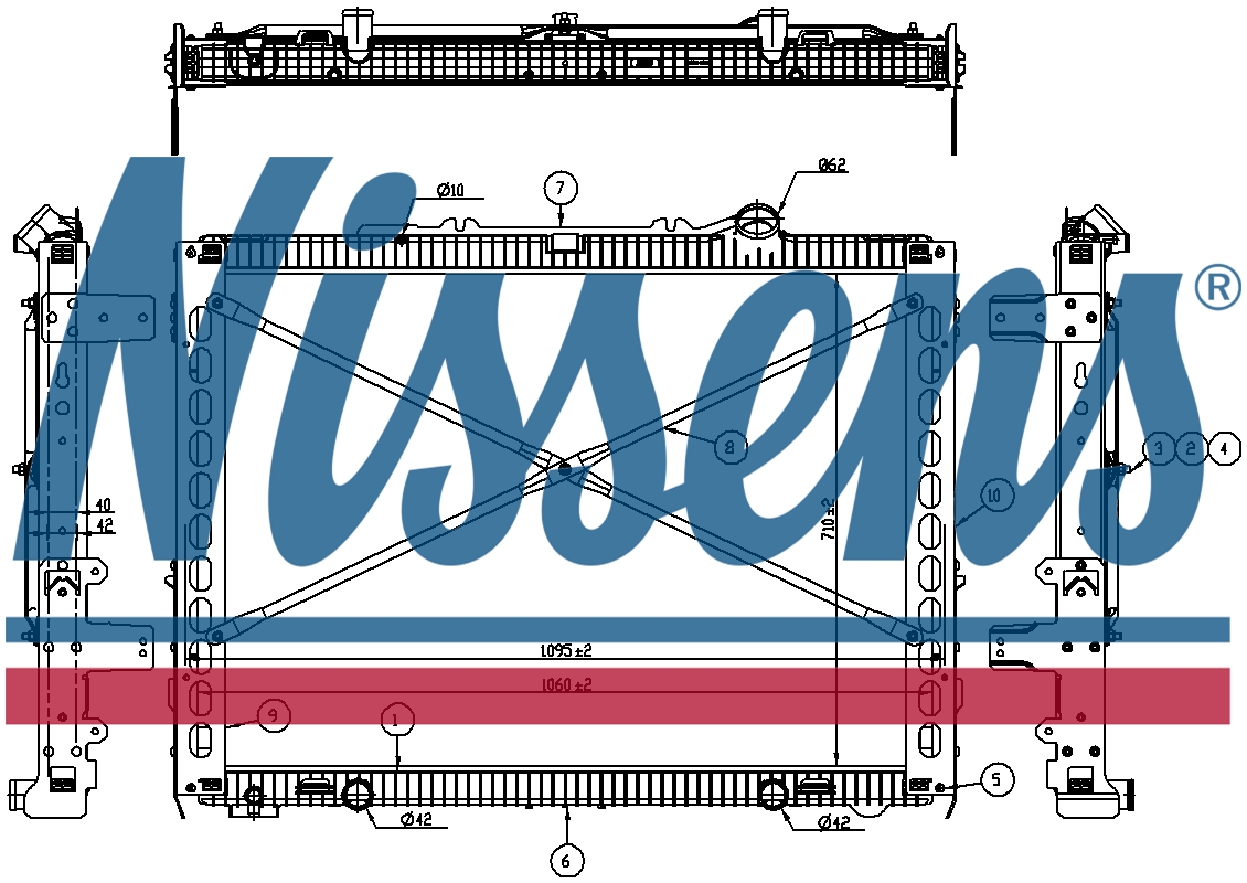 NISSENS Coolant Radiator 606152