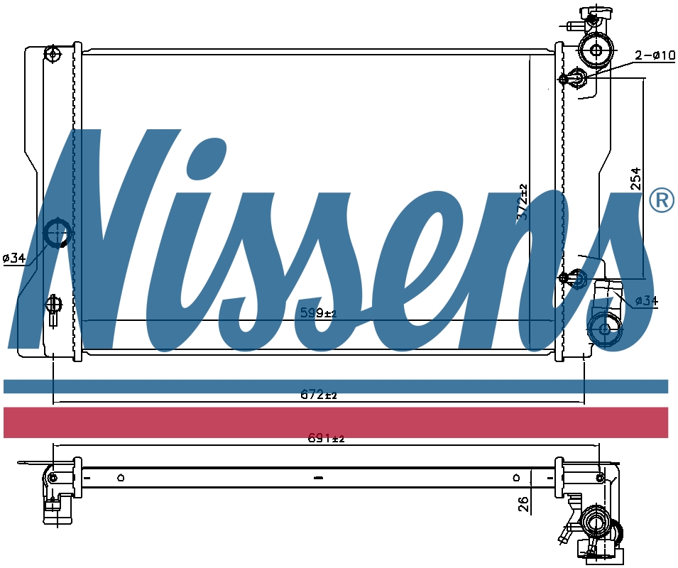 NISSENS Coolant Radiator 606164
