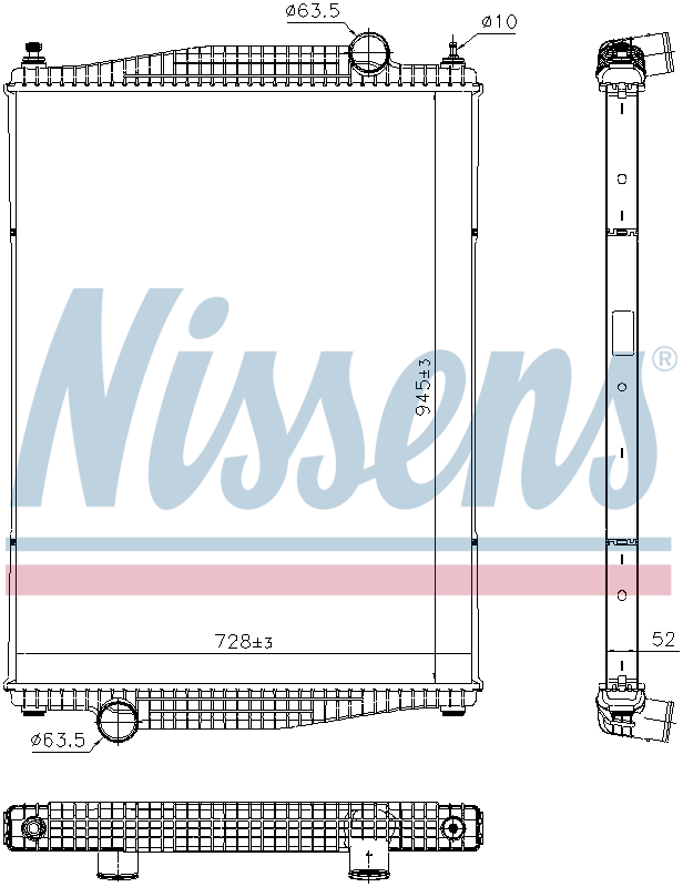 Nissens Engine Coolant Radiator 606241