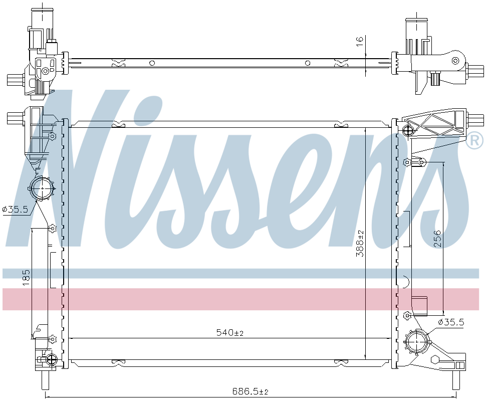 Nissens Engine Coolant Radiator 606277