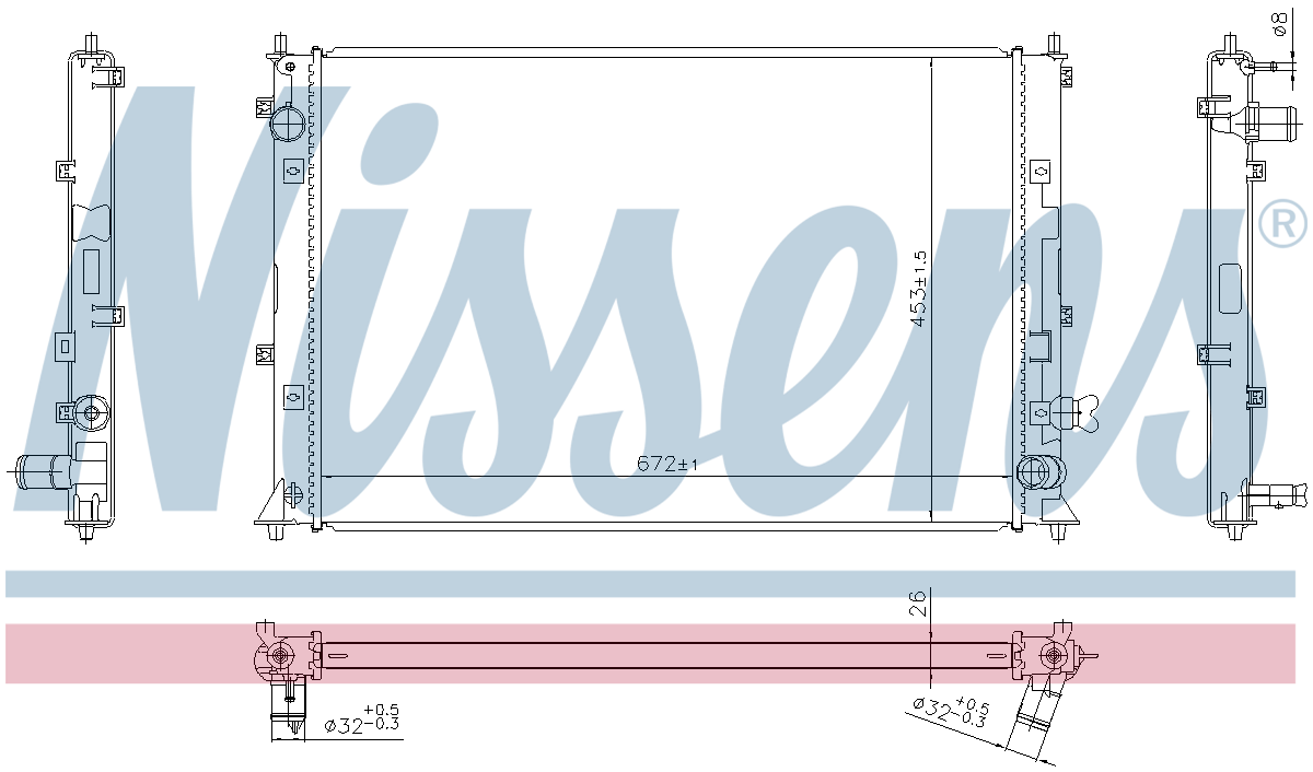 Nissens Engine Coolant Radiator 606297