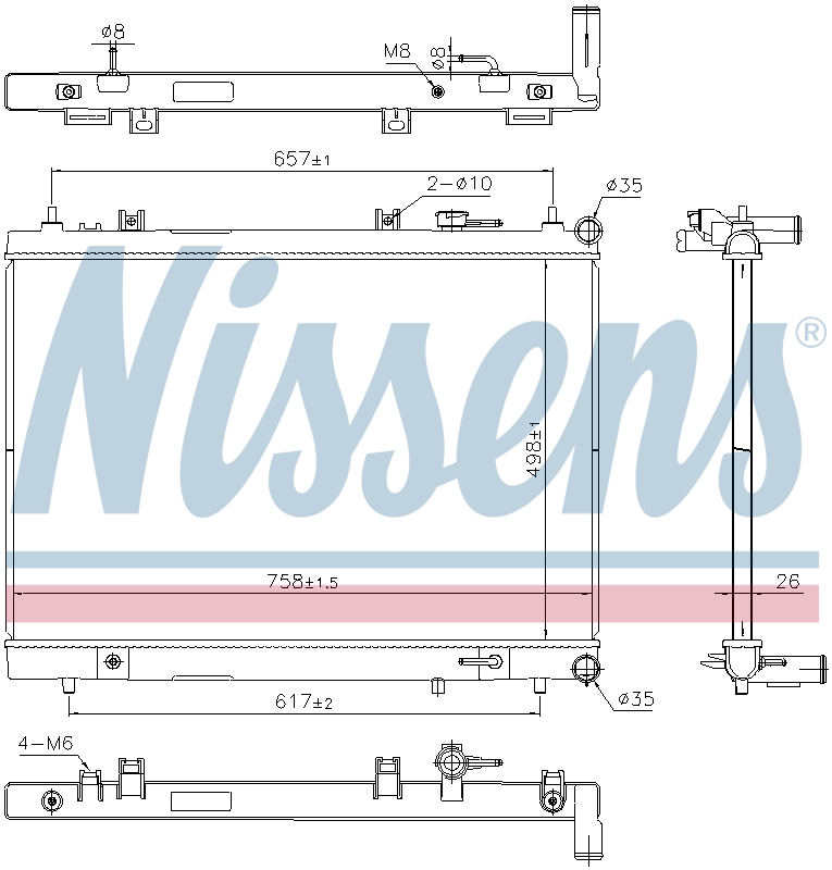 Nissens Engine Coolant Radiator 606308