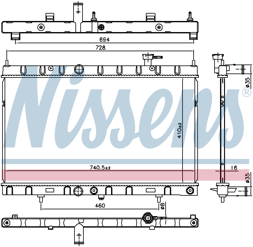 Nissens Engine Coolant Radiator 606312