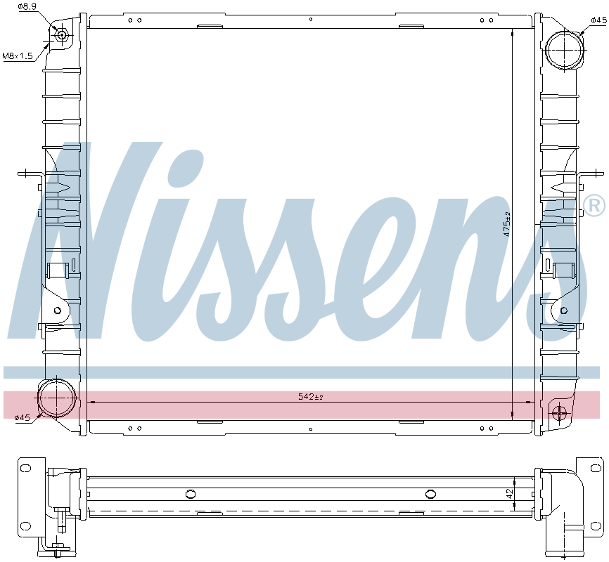 Nissens Engine Coolant Radiator 606355