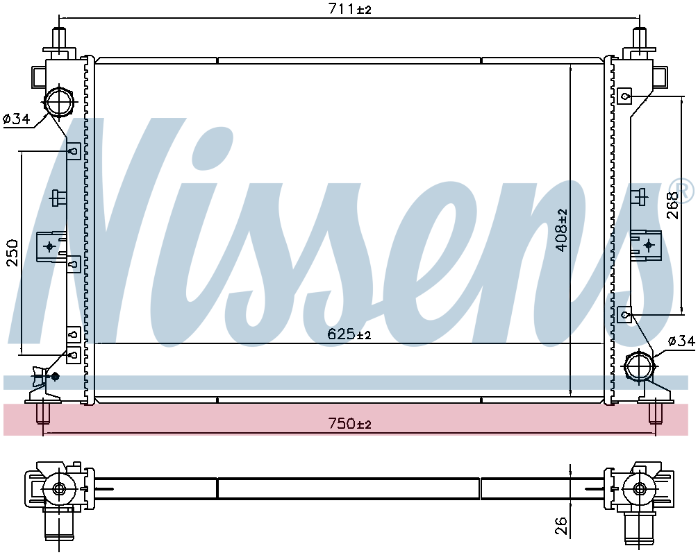 Nissens Engine Coolant Radiator 606383