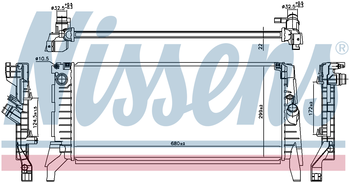 Nissens Engine Coolant Radiator 606391
