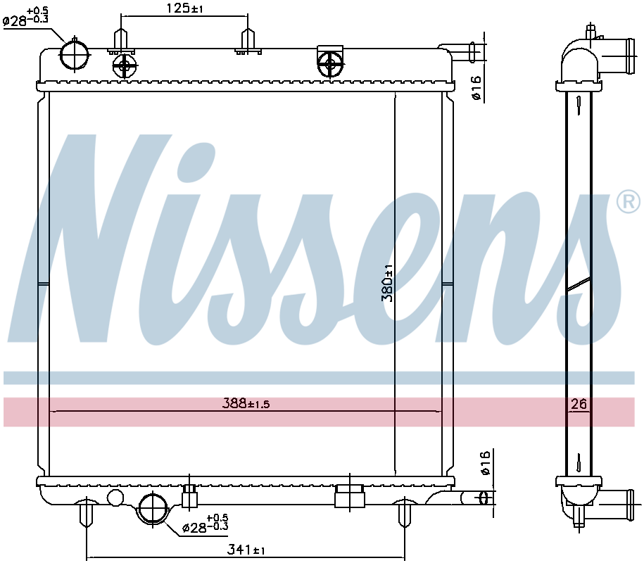 Nissens Engine Coolant Radiator 606400