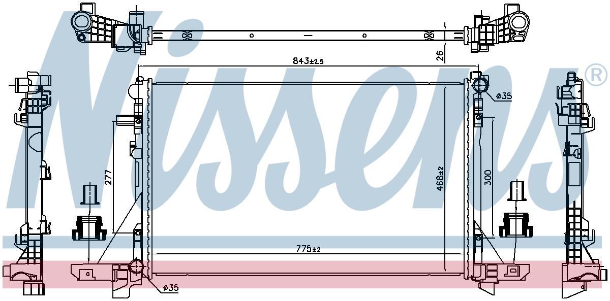 Nissens Engine Coolant Radiator 606411