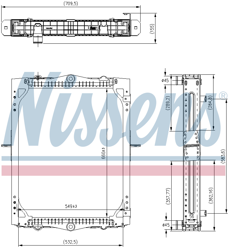 Nissens Engine Coolant Radiator 606425