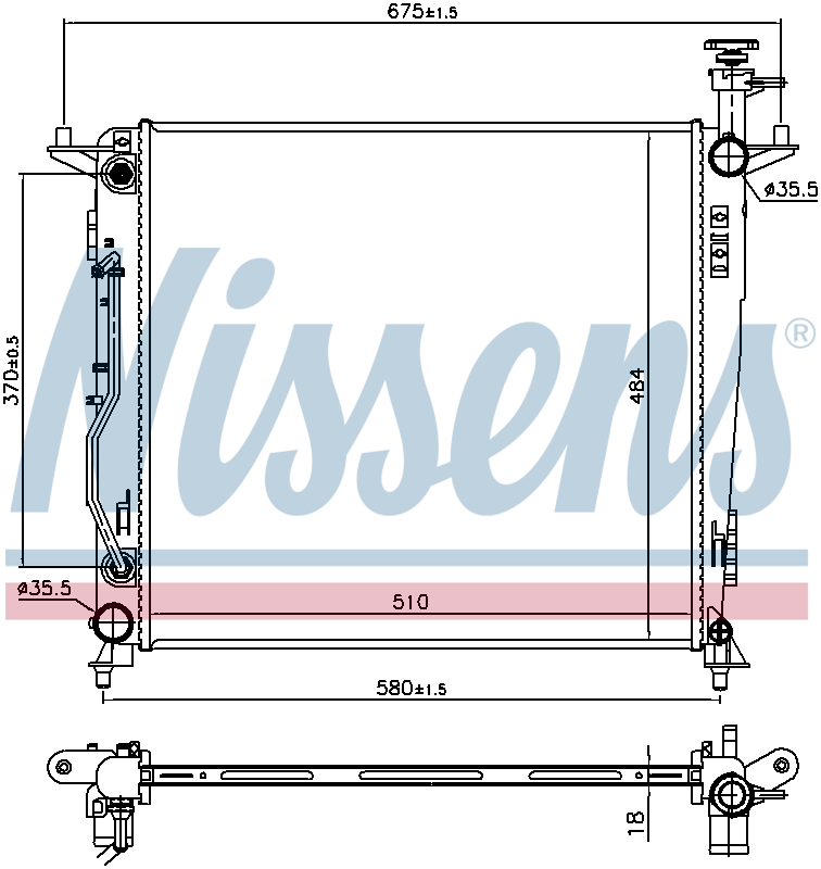 Nissens Engine Coolant Radiator 606428