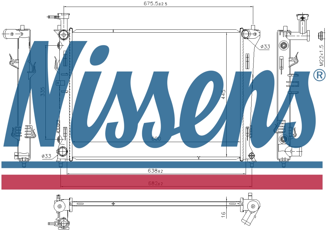 NISSENS Coolant Radiator 606475