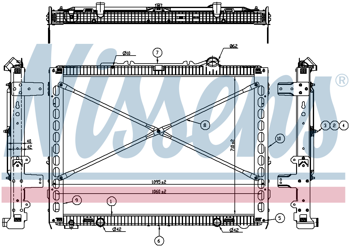 Nissens Engine Coolant Radiator 606496