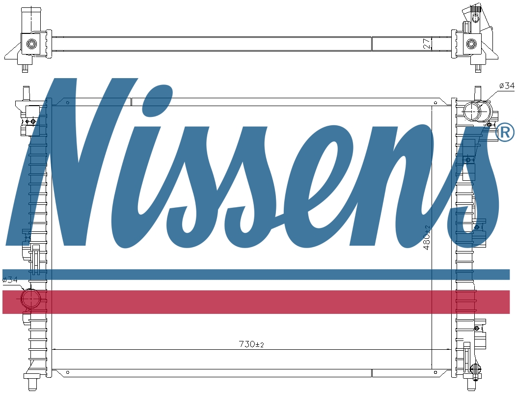 NISSENS Coolant Radiator 606508