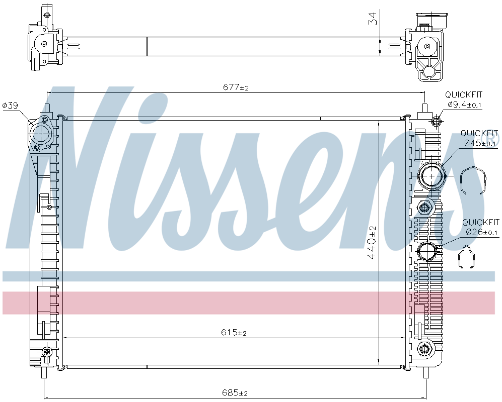 Nissens Engine Coolant Radiator 606515