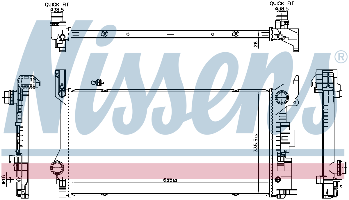 Nissens Engine Coolant Radiator 606565