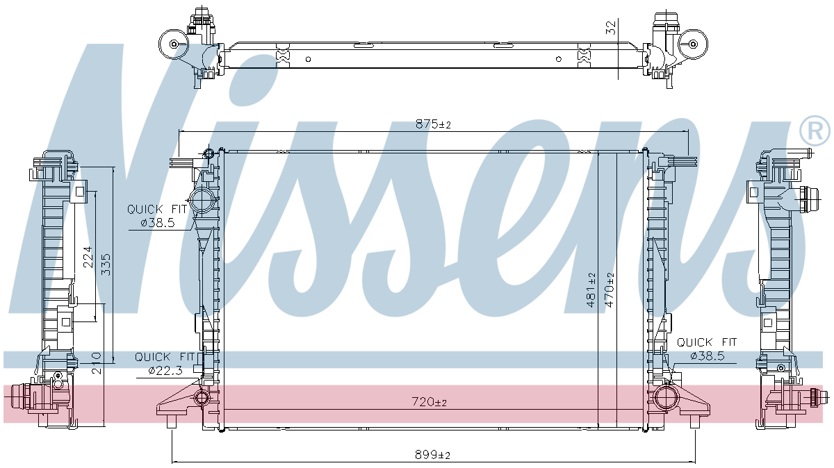 Nissens Engine Coolant Radiator 606578