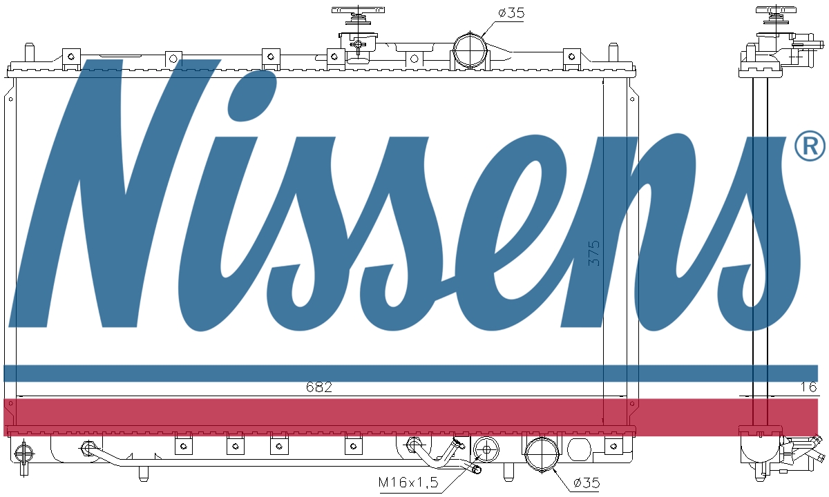 NISSENS Coolant Radiator 606650