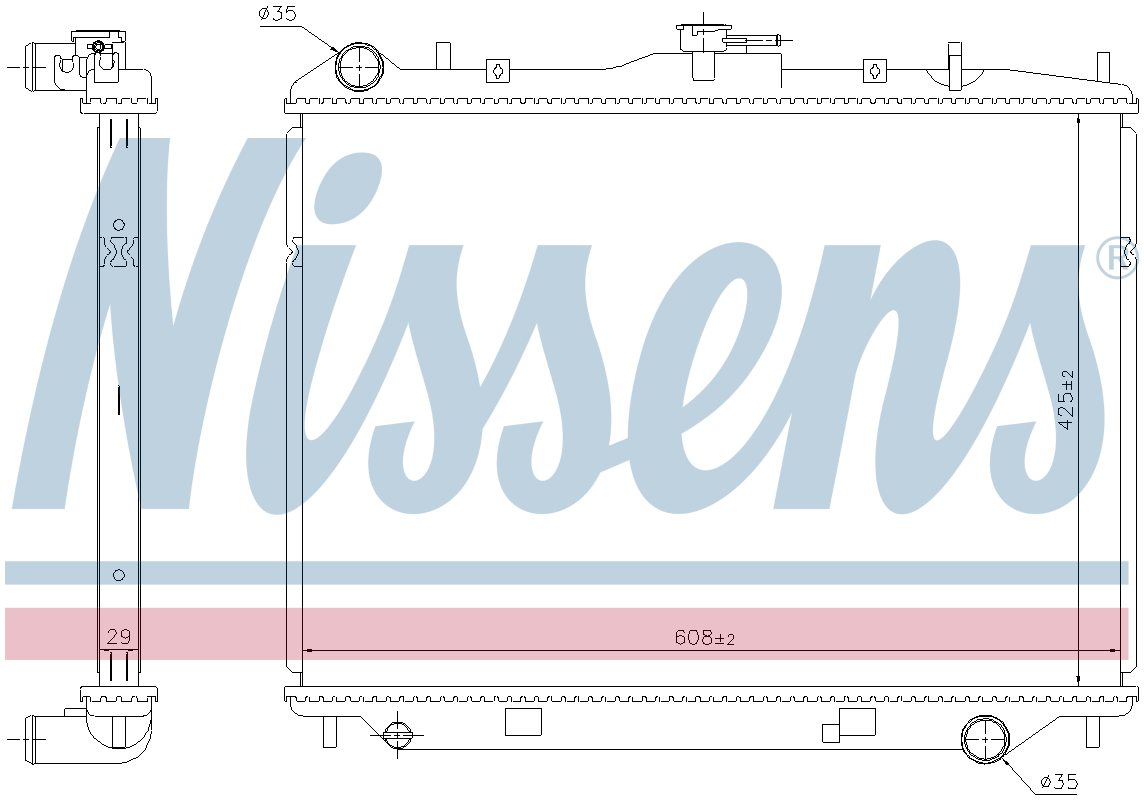 Nissens Engine Coolant Radiator 606670